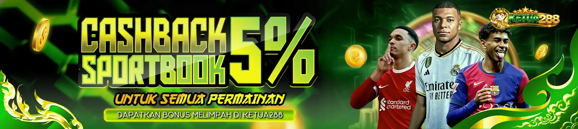 SPORTBOOK 5% - KETUA288